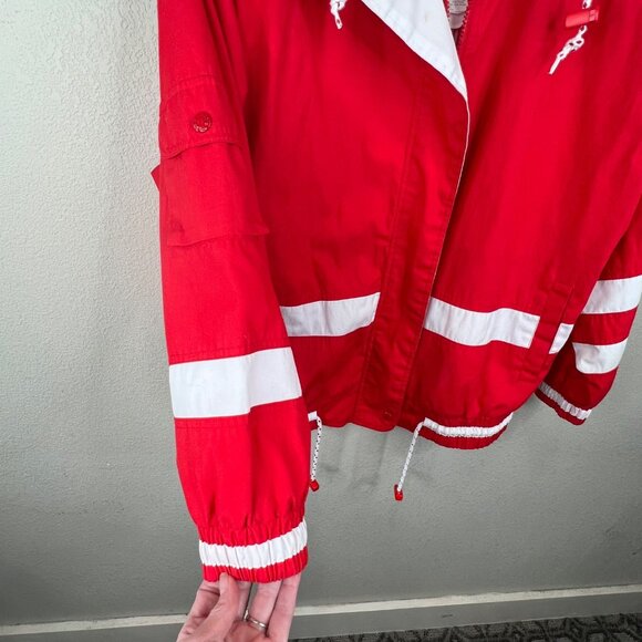 Izzi Spirit Red & White Jacket Vintage Preppy Nautical - Picture 12 of 16